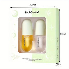 Lip Plumper + Lip Oil Set Lip Serum Enhancer For Fuller Hydrating Nourishing