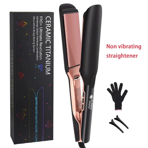 500°F Plasma Ionic Hair Straightener Wide Plate Flat Iron