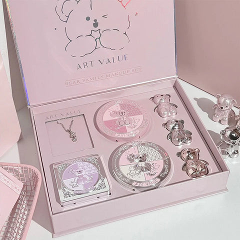 7PC Matte Lip Makeup Gift Set with Eyeshadow & Blush