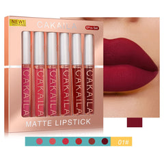 6PCS Velvet Matte Long Lasting Liquid Lip Gloss Set