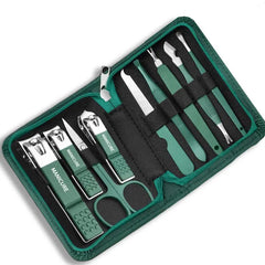 Professional Stainless Steel Nail Care Kit with Travel Case