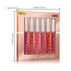 6PCS Velvet Matte Long Lasting Liquid Lip Gloss Set