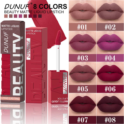 Matte Velvet Waterproof Non-Transfer Lipstick & Lip Gloss