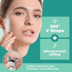 Microcurrent Facial Roller Anti-Aging Skin Tightening Device
