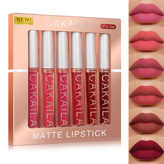 6PCS Velvet Matte Long Lasting Liquid Lip Gloss Set