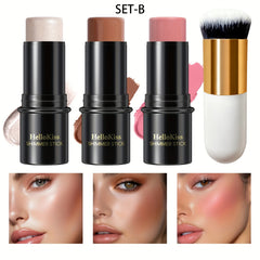 4PCS Contour Stick Highlighter Blush & Bronzer Makeup Set