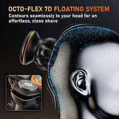 7D Head Shaver Waterproof Rechargeable Electric Beard Trimmer