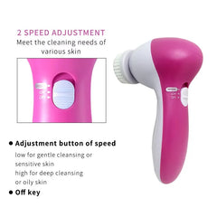5 In 1 Electric Facial Cleansing Brush Spa Massager