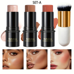 4PCS Contour Stick Highlighter Blush & Bronzer Makeup Set