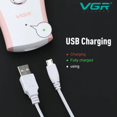 VGR Rechargeable Portable Electric Epilator Hair Remover
