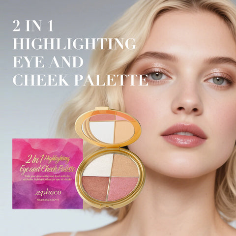 4 In 1 Blush Highlighter Contour Makeup Palette
