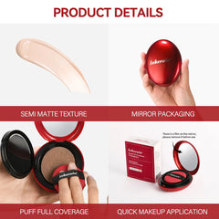 Korean Air Cushion Foundation Semi-Matte Long Wear Makeup