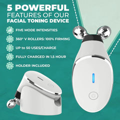 Microcurrent Facial Roller Anti-Aging Skin Tightening Device