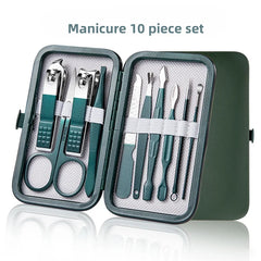 Professional Stainless Steel Nail Care Kit with Travel Case