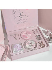 7PC Matte Lip Makeup Gift Set with Eyeshadow & Blush