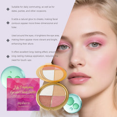 4 In 1 Blush Highlighter Contour Makeup Palette