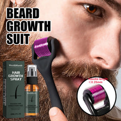 Men’s Beard Growth Spray Kit with Micro Roller