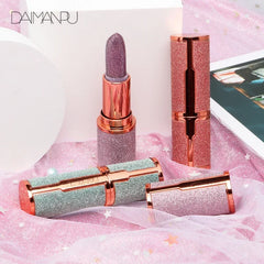 Temperature Color Changing Glitter Waterproof Lip Tint Lipstick