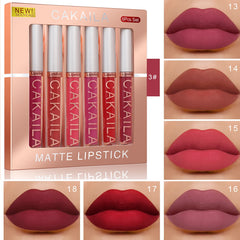 6PCS Velvet Matte Long Lasting Liquid Lip Gloss Set