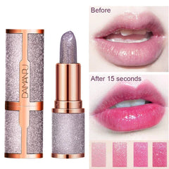Temperature Color Changing Glitter Waterproof Lip Tint Lipstick