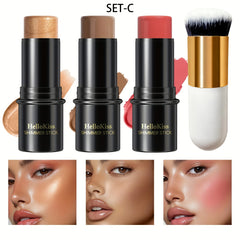 4PCS Contour Stick Highlighter Blush & Bronzer Makeup Set