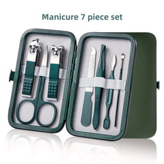 Professional Stainless Steel Nail Care Kit with Travel Case