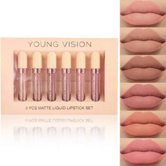6PCS Velvet Matte Long Lasting Liquid Lip Gloss Set
