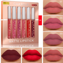 6PCS Velvet Matte Long Lasting Liquid Lip Gloss Set