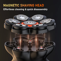 7D Head Shaver Waterproof Rechargeable Electric Beard Trimmer