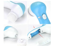 5 In 1 Electric Facial Cleansing Brush Spa Massager